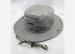 Zipper Pocket Embroidered Gray Cotton Bucket Hat with Suspender Buckles Rope