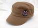 Man Ochre Cotton Military Cap Custom Embroidered Patch Trucker Cap