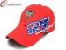 Red Cotton Racing Baseball Caps Flat Brim With 3D Embroidery , Adjustable