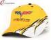 3D Embroidered Racing Baseball Caps With White Sandwich Peak , Adjusteble Velcro Closure