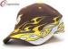 Flame Embroided Cotton Racing Baseball Caps Velcro Strap Hats For Spring