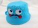 Infants Cotton Bucket Hat with Applique Blue Cartoon Style Flat top Cap