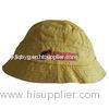 Yellow Cotton Bucket Hats with Custom Embroidery Logo