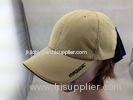 Moisture Wicking Mesh Running Hats Man Khaki Golf Cap With Rubber Patch