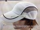 White Dry Fit Mesh Running Cap Embroidered Sport Cap with Printing