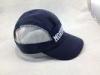 5 Panel Lightweight Mesh Sport Hat Short Brim Breathable Cap Blue / White