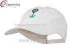 White Golf Ball on Golf Tee Embroidered Washed Cotton Golf Baseball Hats