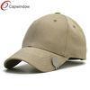 Simple Khaki Brushed Cotton Golf Baseball Hats with Removable Ball Marker Clip