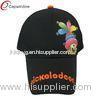 Black Cute Nickelodeon Childrens Baseball Caps Custom Strapback Hats