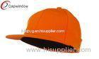 Orange Flat Bill Fitted Flex Cap with Acrylic and Wool / Flat Brim Baseball Hats