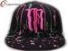 Colored Flat Custom Embroidered Baseball Cap With Raindrop Printing