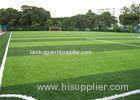 32mm Polyethylene Fibrillated Yarn Playground Artificial Grass For Soccer , 14700 Density