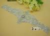 Custom Iron On Rhinestone Bridal Sash Applique For Wedding Dress