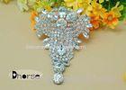 Silver Beaded Crystal Rhinestone Applique For Wedding Decoration