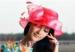 Custom Organza Church Hats , ladies Organza Hats with feather / bowknot