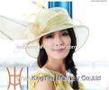 wedding Big Brim Organza Dressy church hats With Overlocked Big Flower