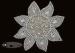 Work Designs Rhinestone Flower Applique For Dresses , Customized
