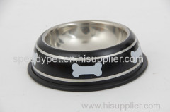 Black Color Dog stainless steel bowl