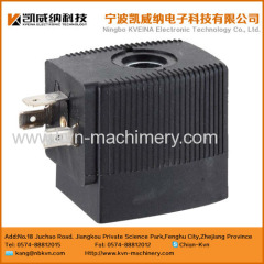 High pressure temperature solenoid valve coil