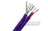 Solid 160.25mm PVC Cat 5E LAN Cable with CCA Conductor , 2C 18AWG Siamese IP Camera Cable