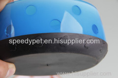 Wholesale non-toxic safe high quality dog acrylic plastic bowl blue color