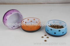 Wholesale non-toxic safe high quality dog acrylic plastic bowl blue color