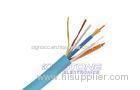 Blue Indoor 12 Core PVC Fiber Optic Network Cable G.652D , Multimode Fiber Optic Cable