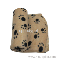 Cute Pet Dog Blanket Paw Prints Soft Pet Mat Bed
