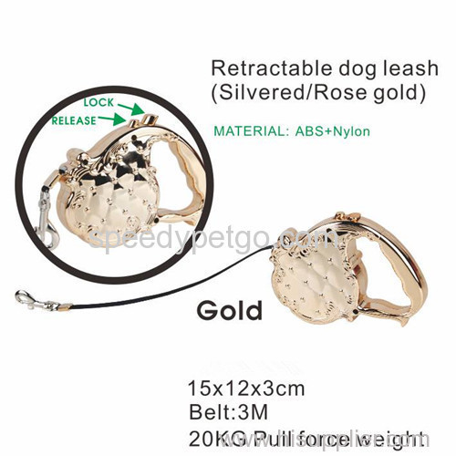 Speedy Pet Brand Hot Sale Fashion Design Gold Auto Dog leash
