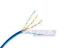 Blue CAT5E Network Cable 24AWG Solid Bare Copper PVC CM