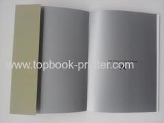 A4 silver stamped linen plus art paper cover thread glue binding softcover or softbound book printer