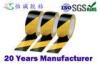 industrial PVC / PE Floor Detectable warning tape of black - yellow 18m/25m