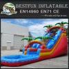 Plam tree inflatable wave water slide