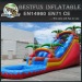 Plam inflatable red slide with water pool