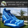 Blue curve giant inflatable slide for adult