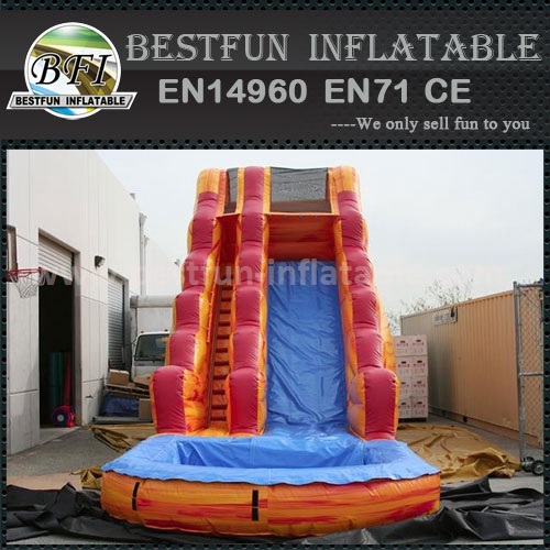 volcano american wave slide with detachable pool