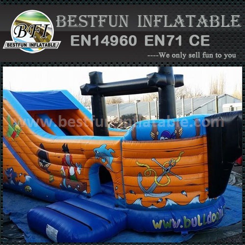 Cheap Inflatable Pirate Ship Dry Slide For Kids Entertainment Games