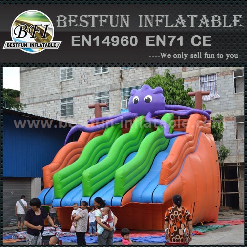 Giant pool waterslide for water park