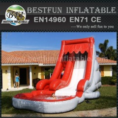 Red swimming pool water slides for sale