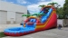 Plam inflatable red slide with water pool