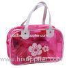 Floral design personalized tote bag , 0.4mm PVC plastic beach bag