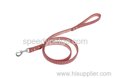 wholesale with shining diamond leather Dog Harness Leash