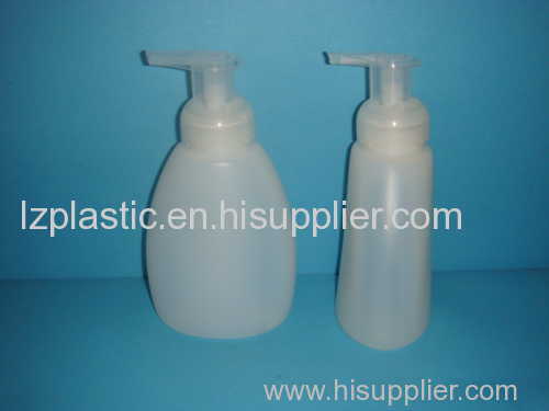 PE shampoo and shower gel bottle with foamer