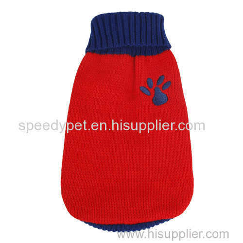 Pet clothes Red dog sweater