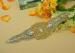 Gold Crystal Rhinestone Bridal Sash Appliques , Wedding Sash Appliques