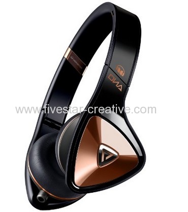 Monster DNA Portable Over-the-Ear Black and Rose Gold Headphones with Apple ControlTalk