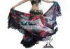 Colorful Gradient Bohemian Belly Dance Chiffon Skirt Apparel Printed Large Hem