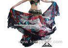 Colorful Gradient Bohemian Belly Dance Chiffon Skirt Apparel Printed Large Hem