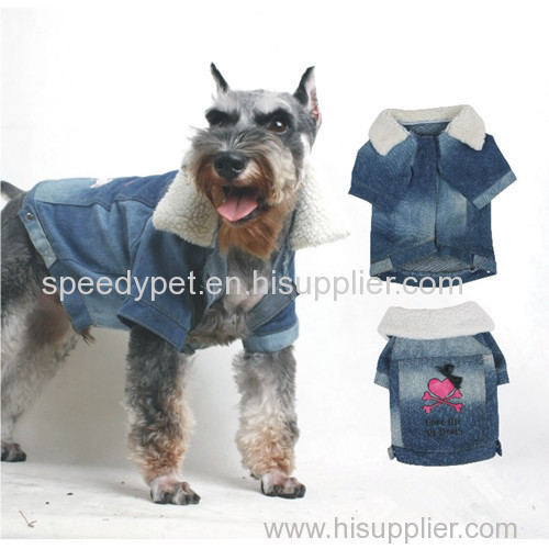 Speedy Pet Brand Pet Dog Clothes Winter Jean Coat