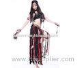 Adult Handmade Wild Tribal Belly Dancing Costumes Suit Black Mixing Dark Red